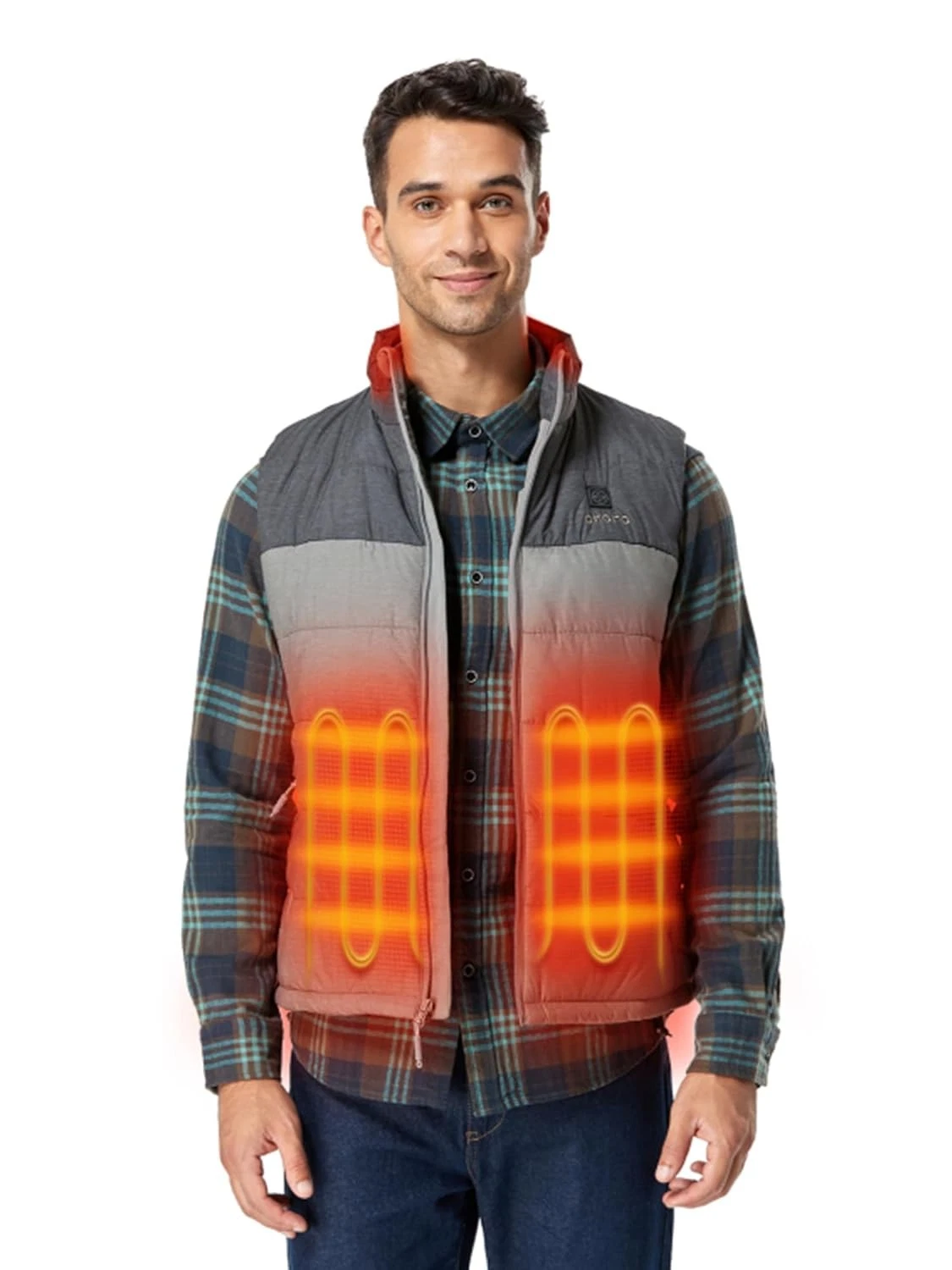 Men's Heated Vest USB C Rechargeable Lightweight Puffer Battery Powered
