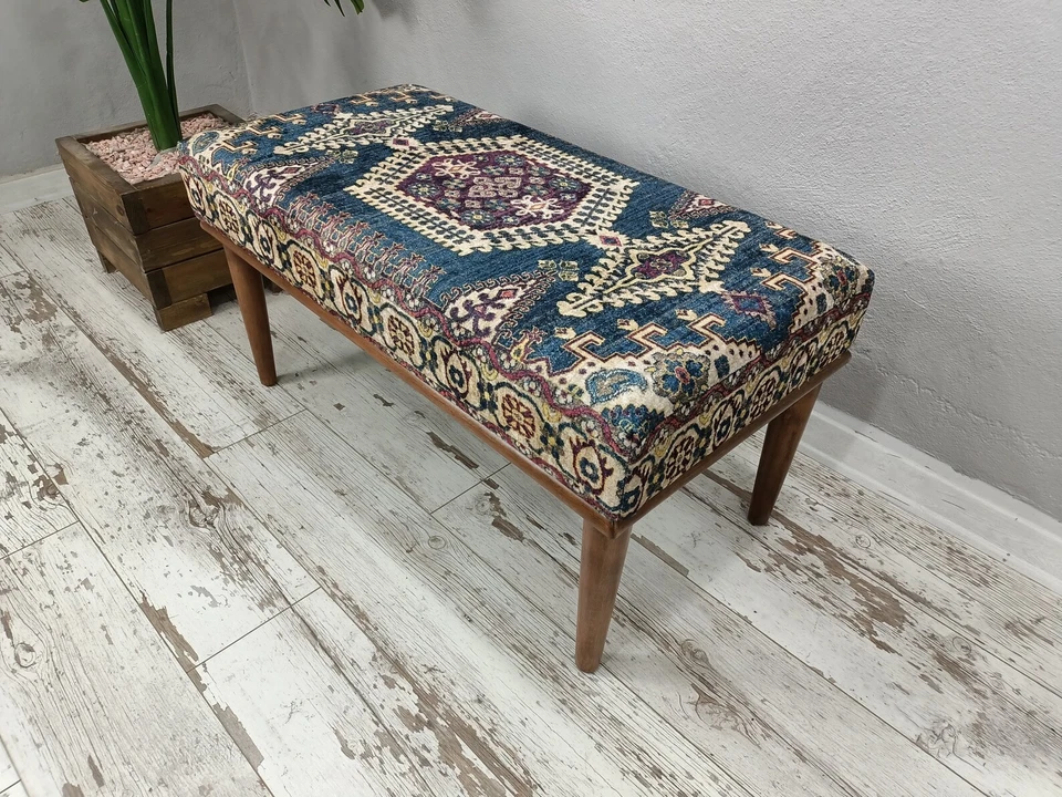 Hallway bench, Turkish design, Footstool bench, Cocktail ottoman, Dining bench - Image 3 of 4