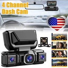 360  Car DVR WiFi 4 Channels Dash Cam Video Recorder,1080P FHD 360 Degree JQ
