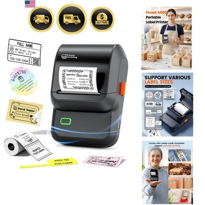 Label Maker Machine with Tape, M100 Address Barcode Label Printer, Versatile ...