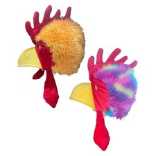 Peluche Animal Oiseau Couvre-chef Poulet Costume Photographie Carnaval Coq