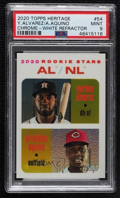 2020 Heritage Chrome White Refractor 21/71 Aristides Aquino Yordan Alvarez fo7