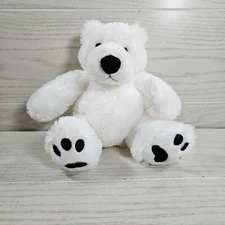 Chelsea Teddy Bear Co 10" Sitting Baby Polar Bear White Stuffed Plush Toy