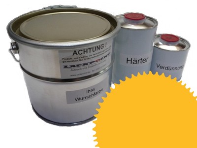 1,5 Liter Set 2K Bodenfarbe Fussboden RAL 1021 Vinyl-Epoxid-Lack Lackpoint Glan