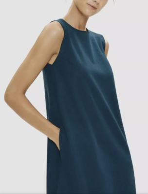 knee length dresses for ladies Boiled Wool Blend Disc Dress