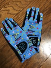 Childrens Riding Gloves Baby Blue Size Large (6)