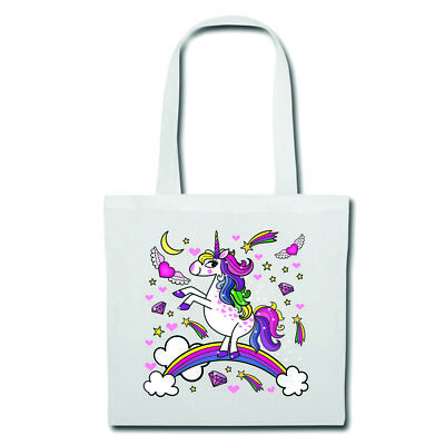 Tasche Beutel Baumwolltasche Einhorn Unicorn Fabelwesen Pferd Ziege Licorne Unic
