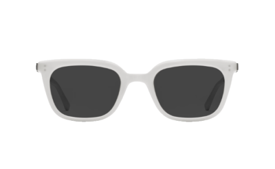 Gentle Monster MARTINI W2 Square Sunglasses White Frame Black Lens