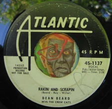 HEAR Dean Beard 45 Rakin & Scrapin / On My Mind ATLANTIC rockabilly bopper promo