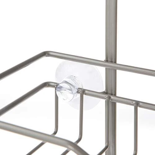 Shower Caddy - Over the Shower Head Bathroom Organizer (Satin Nickel)