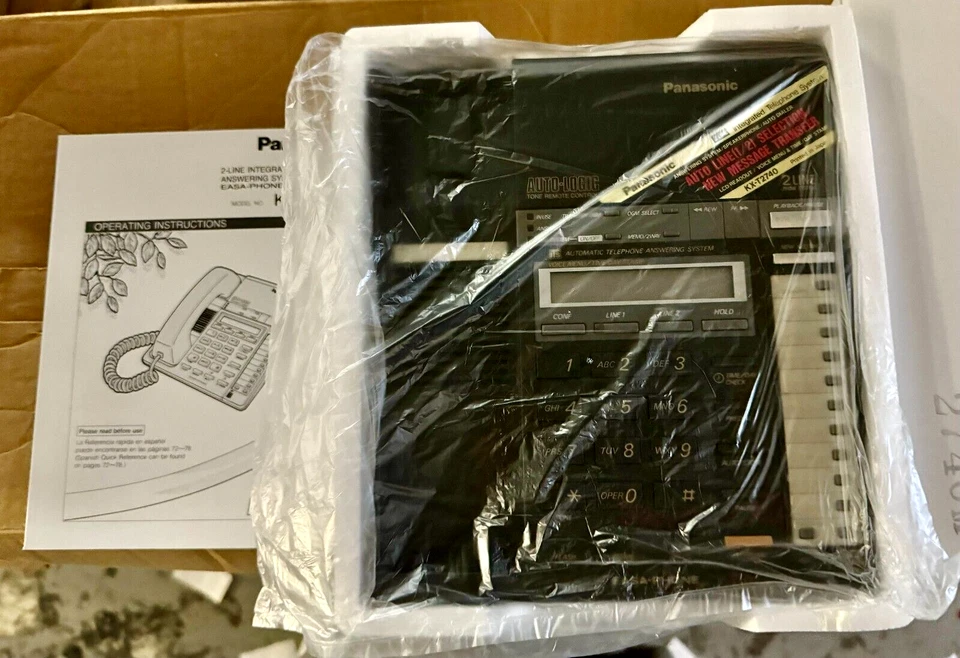 Panasonic 2-Line Phone with Answering Sys (Remote Control) Vintage KX-T2740 -NEW - Image 4 of 4