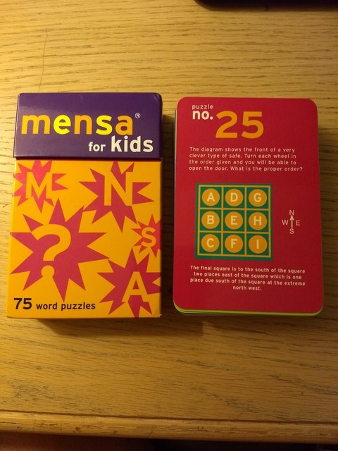 Mensa For Kids 75 Word Puzzles - Card Games for kids- 1997 from Chronicle Books | eBay
