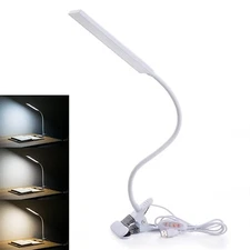 5W Dimmable Clip-On LED Desk Lamp Flexible Reading Light Black Friday 