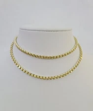 REAL 10k Gold Byzantine Chain Necklace Lobster Clasp 3mm 20" 22" 24" 26" 28" 30"