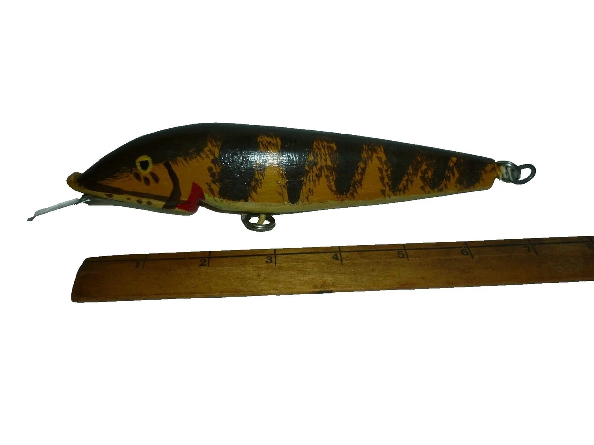 Rare Leurre De Pêche Muskie En Bois Vintage 6 Jntd Wiley Musky Killer