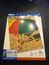 DELL Premium Photo Paper 8 1/2 x 11 High Gloss 30 Sheets 90 Brightness 59lb
