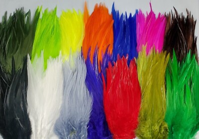Nimrod's Tackle 1/4 oz SADDLE HACKLE FEATHERS FLY TYING MATERIAL 5-7'' Pick color