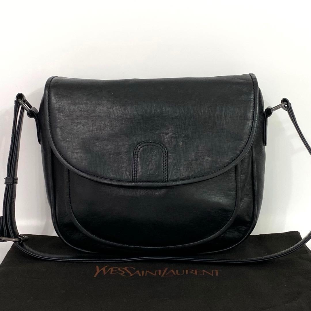 Borsa a tracolla Yves Saint Laurent in pelle blu scuro blu navy