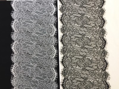 35cm/13,5'' Spitze Stoff Borte Doppel Jakobsmuschel Wimpernrand Hochzeit Vintage