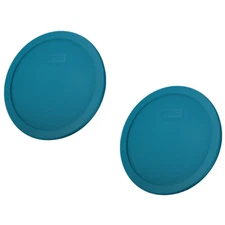 Pyrex 7402-PC 6/7-Cup Adriatic Blue Food Storage Replacement Lid (2-Pack)