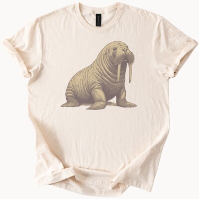 Big Walrus Graphic T-Shirt Animal Tee Nature Lover Gift