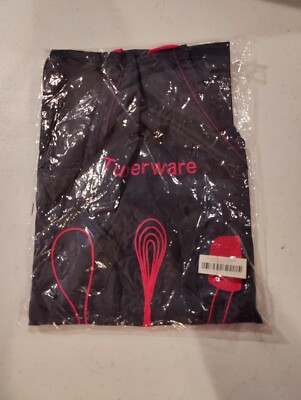 NEW Tupperware Apron Logo Best Quality Pink Embroidery Spatulas Blackgrey Fabric