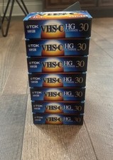 LOT OF 7 - TDK VHS C BLANK TAPES NEW SEALED HG ULTIMATE