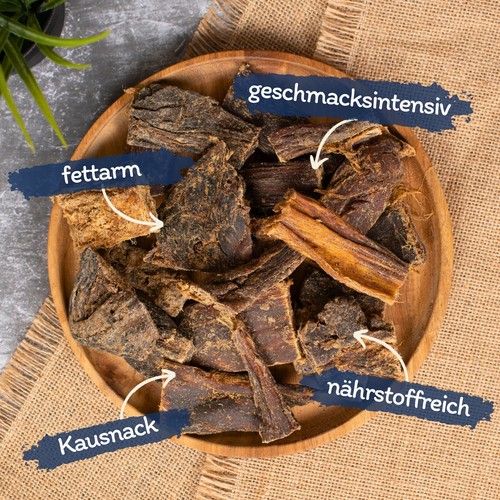 5 kg Rinderherz getrocknet Hundefutter Kausnack Kauartikel Hund Rind Lyra Pet® - Bild 2 von 7