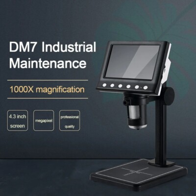 DM7 HD Video Microscope Digital Microscope Electronics zoom 960P 1000X with LED 