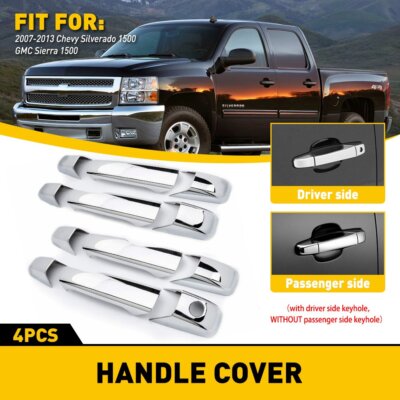 Chevrolet Silverado 2007-2013 4 Door, Chrome Door Handle Covers - W/o - Foto 4