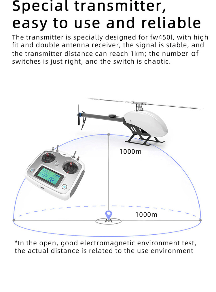 FW450 V2 Helicopter w/ H1 Flight Controller ARTF White Fast Ship 2024 NEW FEDEX