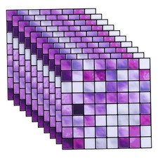 DOITOOL 10pcs Simulated Tile Stickers Decor Adhesive Stickers Paper Peel and ...