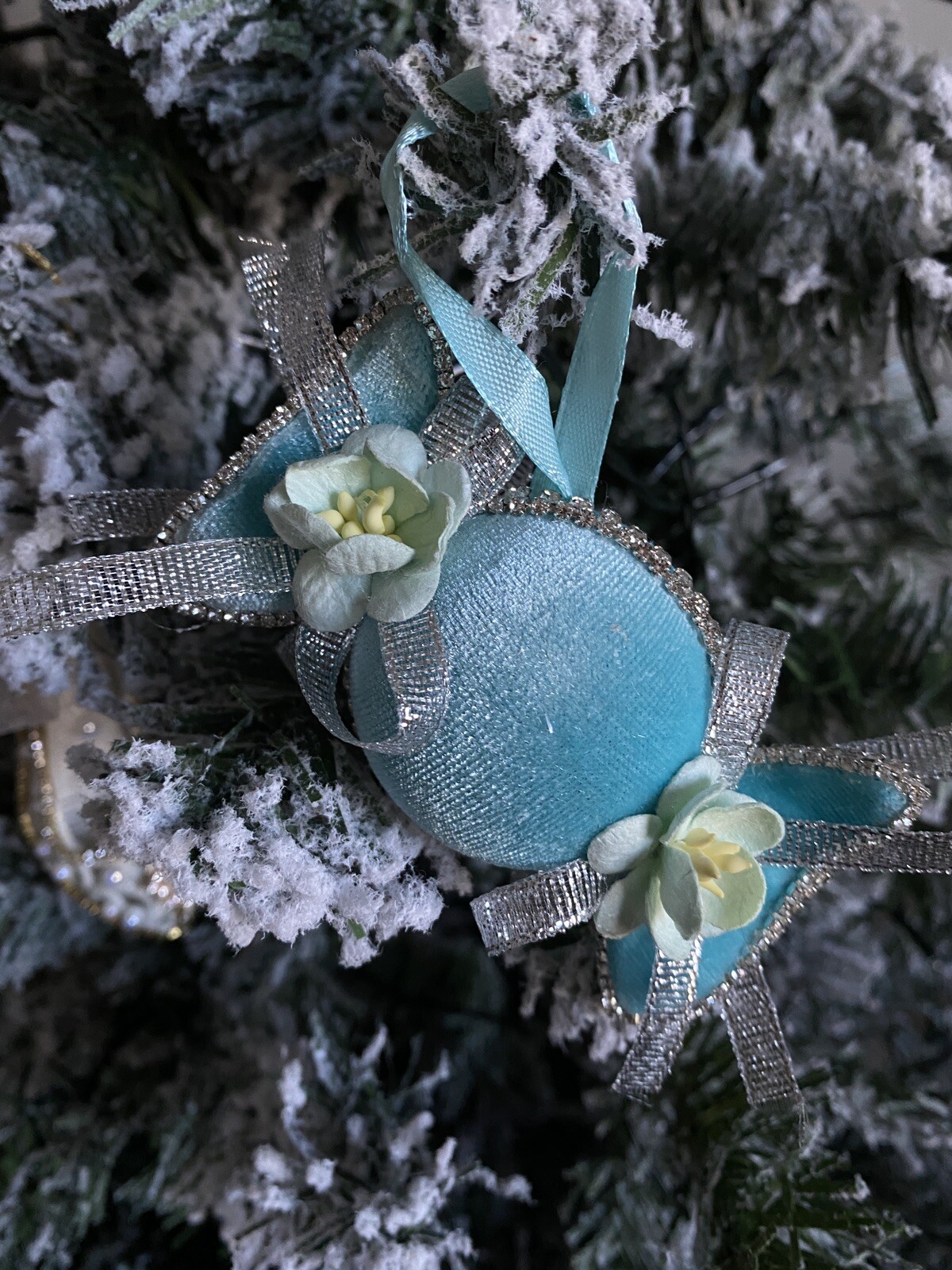 2 PCs. Blue Christmas Ornaments | eBay