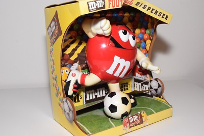 LARGE M&M'S M AND M'S CANDY DISPENSER FOOTBALL PLAYER EXCELLENT