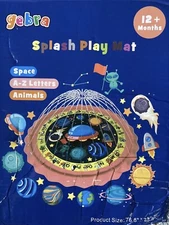 Gebra Splash Play Mat 76.8”  Space A-Z Letters Animals 