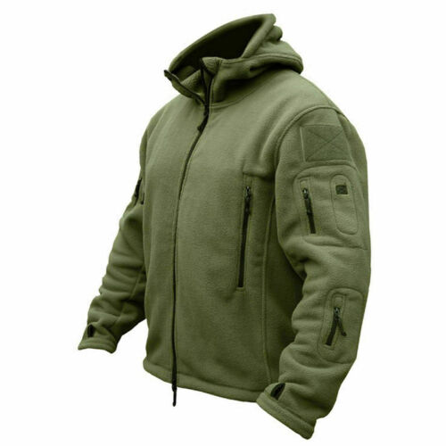 Tactical Recon Fleece Jacket Army Hoodie Security Police Hoody Combat Full Zip - Picture 1 of 9