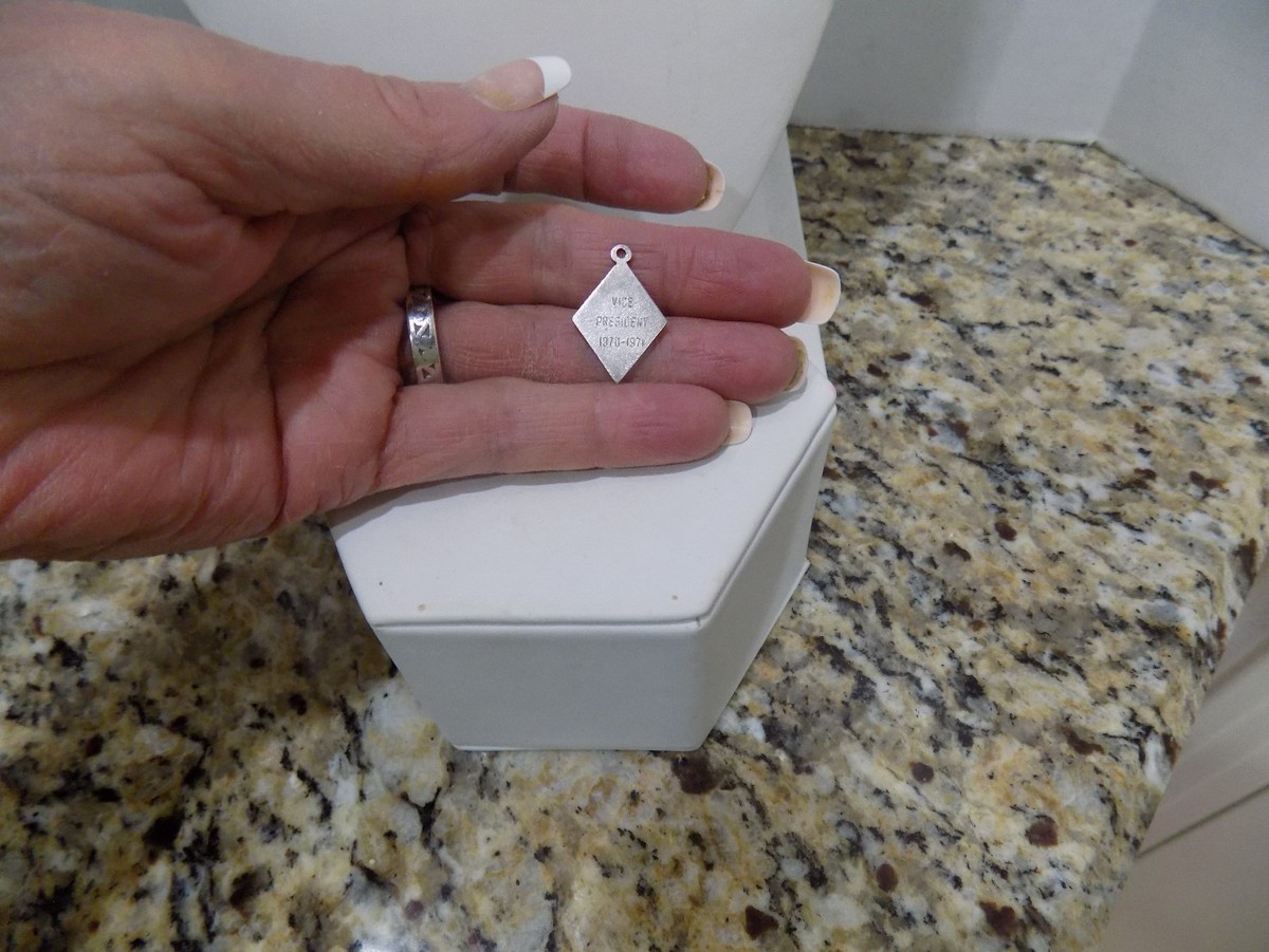 VINTAGE BETA SIGMA PHI STERLING 925 COUNCIL CHARM PENDANT