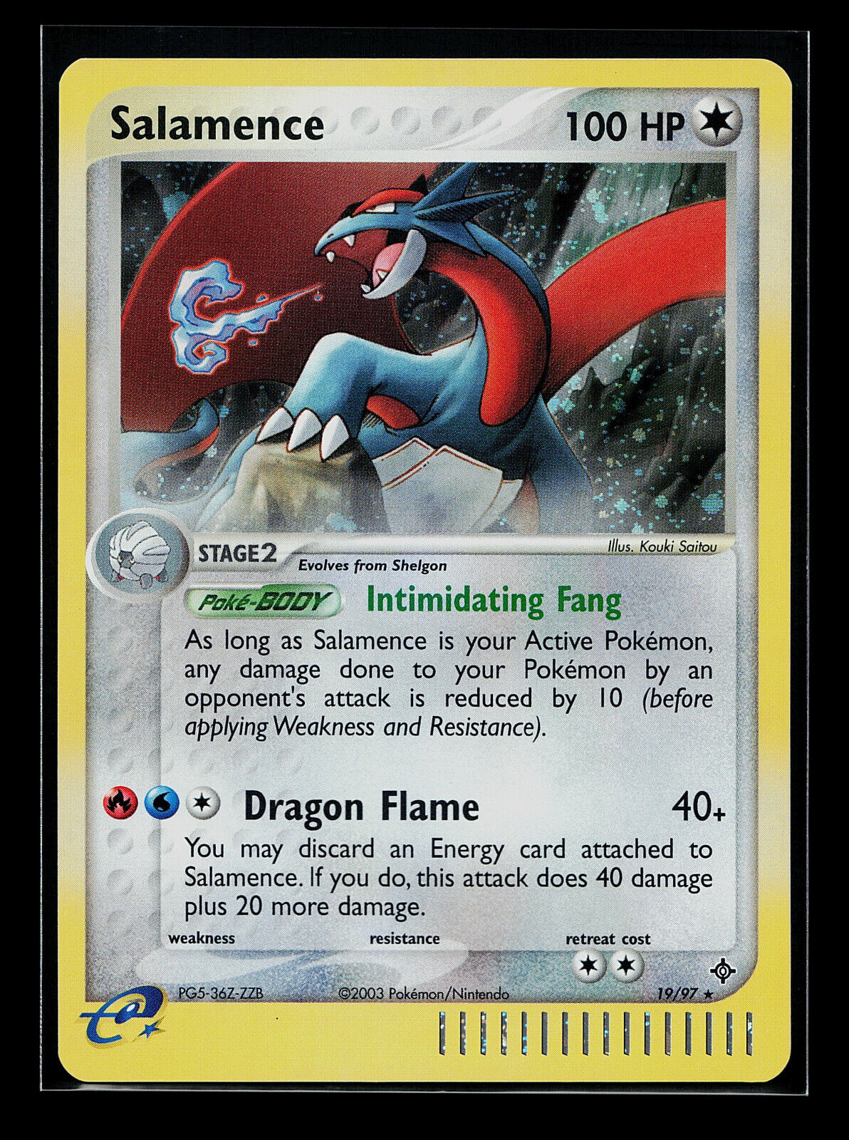 Pokemon Card - Salamence - 19/97 (e-League) Nintendo Promo EX Dragon HOLO 