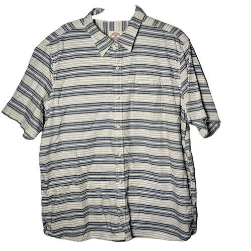 F.A.T. SHAGGYGAN　ブラウン　JUMBO Fat Face Short Sleeve Striped Shirt 2XL Navy and Brown Striped | eBay