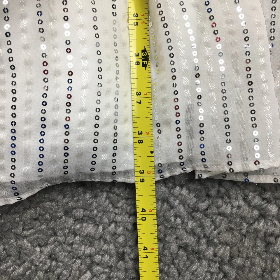 Vestido para mujer Calvin Klein mezcla de seda talla XS lentejuelas cuello en V corbata forrado Foto 4 de 4