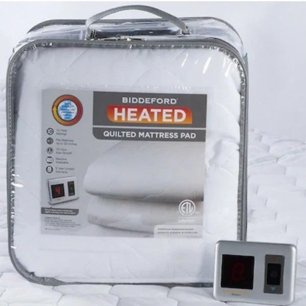 HEATED MATTRESS PAD QUILTED SIZE TWIN Biddeford Intertek Auto Shutoff | eBay