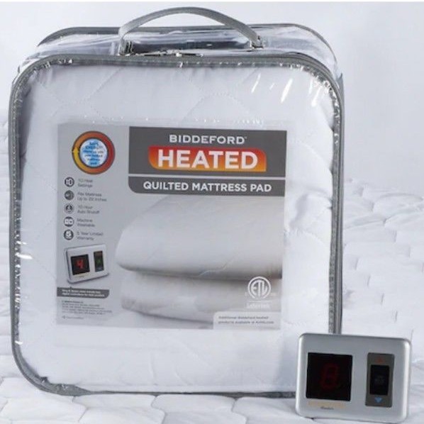 HEATED MATTRESS PAD QUILTED SIZE TWIN Biddeford Intertek Auto Shutoff eBay