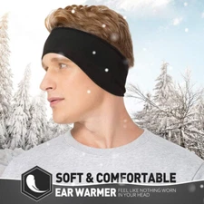 Mens Women Winter Ear Warmers Ear Muffs Fleece Head Band Running Ski Headbands