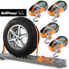 4x BullPower Spanngurte Auto Zurrgurte PKW Reifengurte mit Ratsche 3000kg 35mm