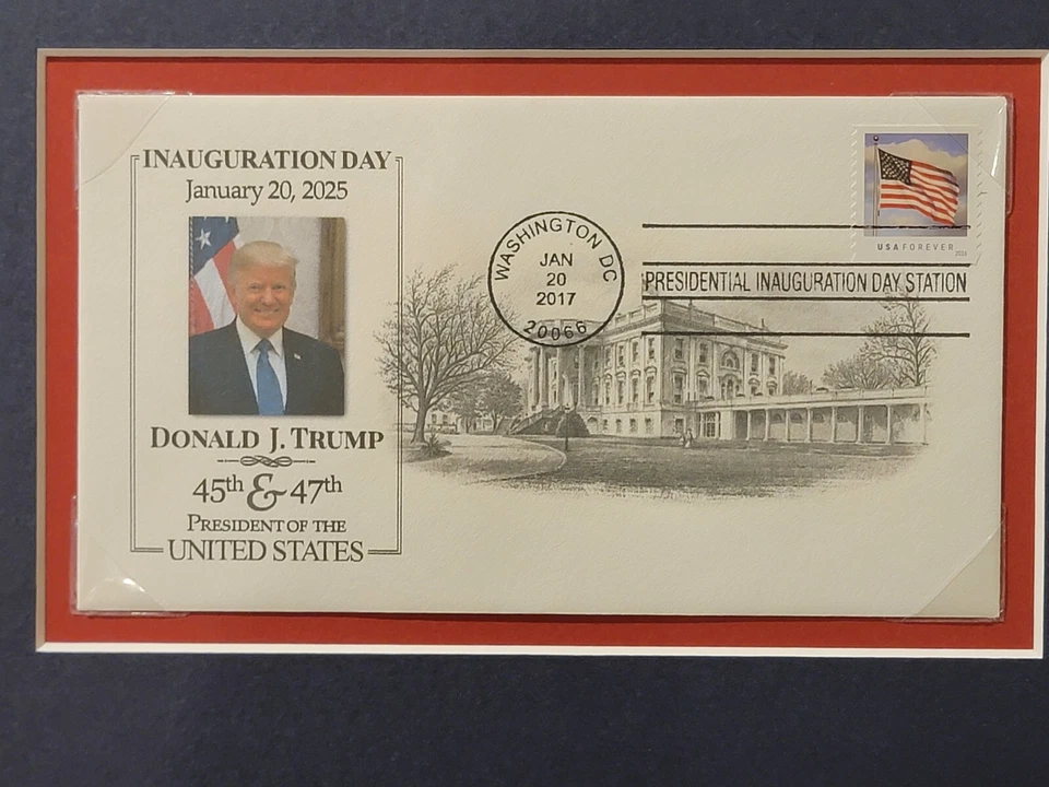 🌟ÚNICO🌟 Juego de 3 cubiertas mate canceladas inaugurales del presidente Trump-2017 y 2025  Foto 3 de 4