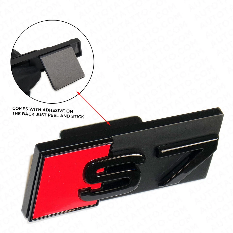 Audi S7 Front Grille Bumper Radiator Lettering Emblem Badge Logo Sport Black - Image 2 of 4