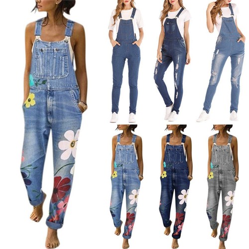 Women Jeans Jumpsuit Playsuit Denim 