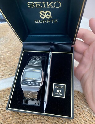 Vintage Seiko C359-5000 Calculator Alarm Digitaluhr NEU