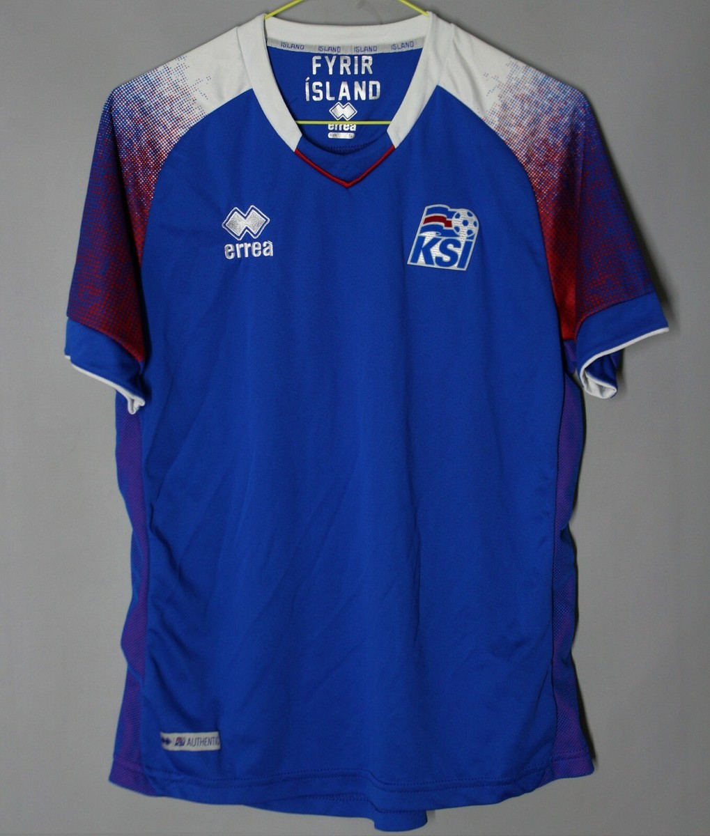 Maillot Extérieur Islande 2018-2019 – ERREA, Taille S (Très Bon état)