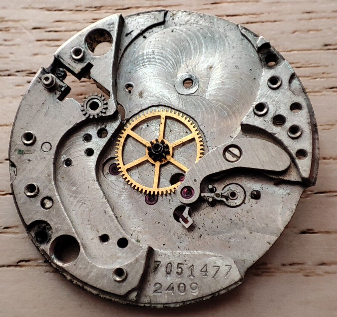 Watch 2409 - Main Plate - Platina - Part 24.5 mm For parts and spares